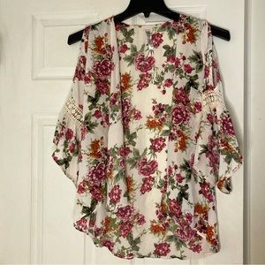 Girls cold shoulder cover up size xl
